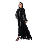 Black abaya with stones