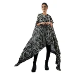 Zebra top with satin cloth