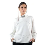 White Parko Top With Stones