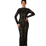 Black party wear with skin lining