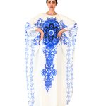 Butterfly design with crystal ( jalabiya ) blue design with crystal