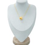 Golden Orb Pendant Necklace