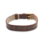 Brown Faux Leather Buckle Bracelet