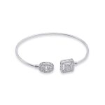 Duo Sparkle Silver Bangle