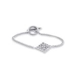 Silver Interlock Chain Bracelet