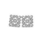 Ornate Silver Floral Stud Earrings