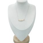 "Lustre Link" Silver & Gold Pendant Necklace