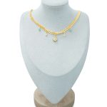 Gold Chain Necklace with Gemstone Charms